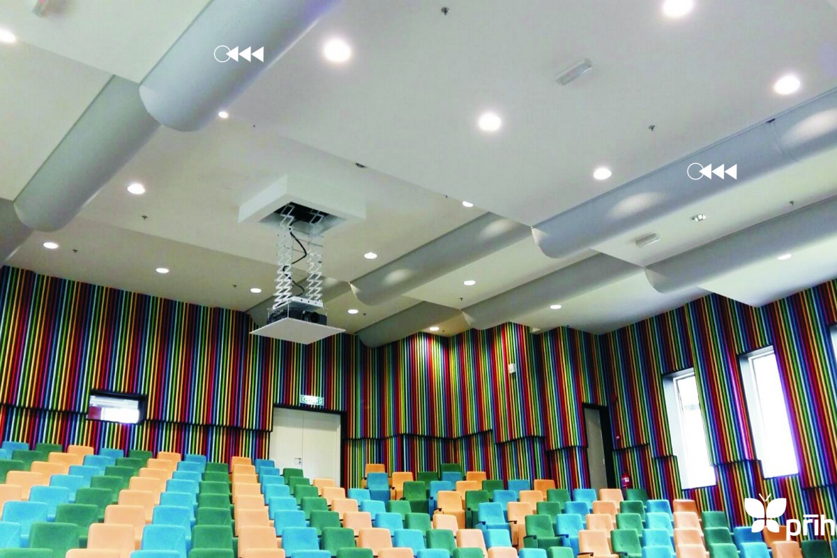 Prihoda lecture hall ventilation ductwork