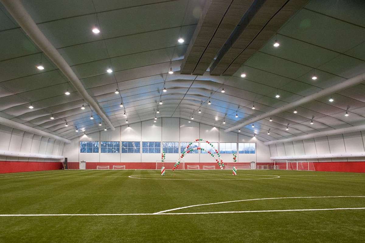 Indoor Football Training Area Prihoda Fabric Ducting